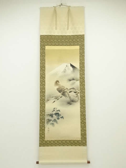 JAPANESE HANGING SCROLL / HAND PAINTED / Mt.FUJI